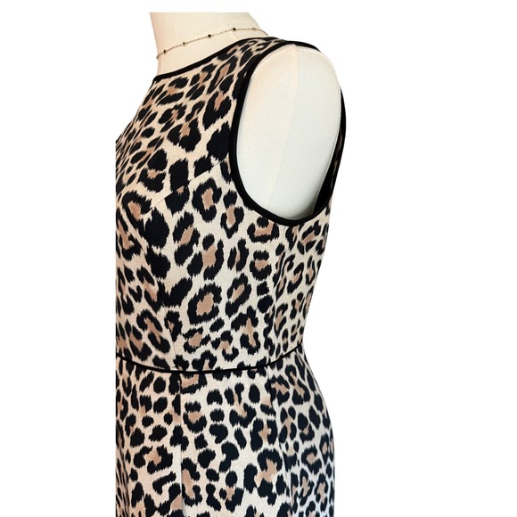 Kate Spade Leopard Print Dress Sleeveless Career Party Cocktail Dress - Picture 3 of 8